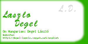 laszlo degel business card
